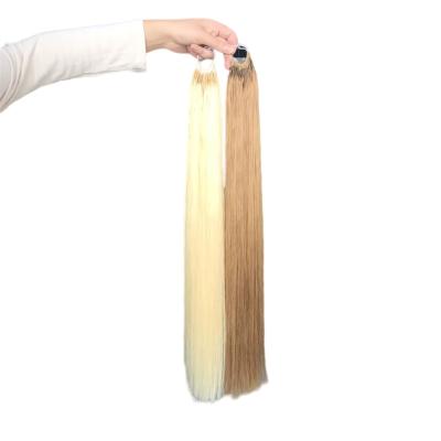 China Popular Knotted Twins Pulled Korea Cotton Twine Straight Unprocessed Full Double Tip Virgin Remy Human Keratin Hair Extensions for sale