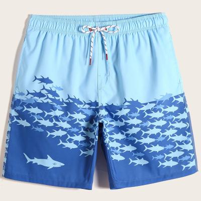 China hot sale Anti-wrinkle men's beach shorts breathable swimming trunks and quick-drying beach pants with mesh lining for sale