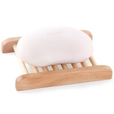 China Sustainable Wooden Soap Dish Tray Holder Natural Bamboo Bath Soap Dish Holder for sale