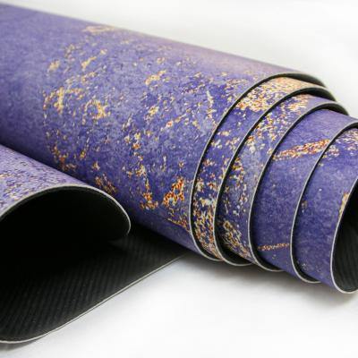 China New design custom made eco rubber mat travel natural PU printing rubbber suede yoga mat for sale