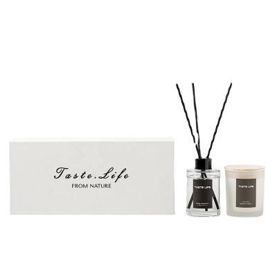 China American Fragrance Oil Aroma Oil Wedding Gift Unique Design Reed Diffuser Scented Candle Gift Box Set for sale