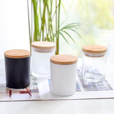 China Home Decoration POSINDA Candle Jars Wholesale Aromatherapy Candle Glass Jar With Lid 200ml Home Fragrance Cup Glass Candle Holder for sale