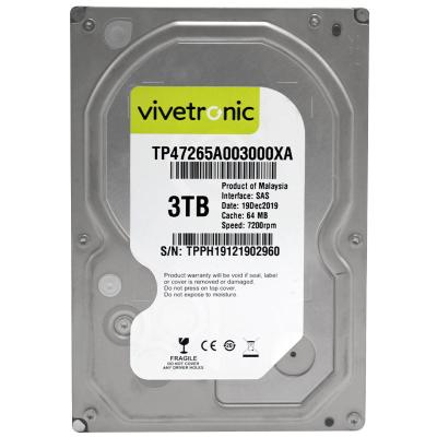 China Cheap Enterprise Drive Server Hdd 3TB SAS 64MB 3.5 Inch 6Gb/s HDD Cache Even 7200RPM for sale