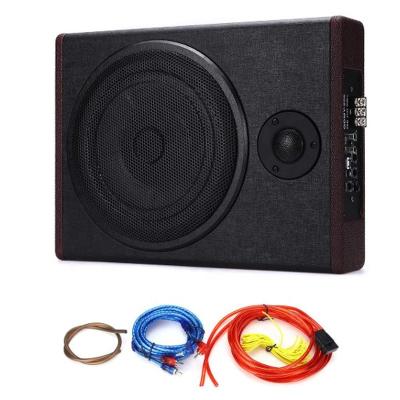 China 8 Inch 600W Car Speaker Subwoofer Active Car 10 Sub Amp Slim Woofer Bass Car Amplifier Seat Subwoofers Super Blutooth CS0810 for sale