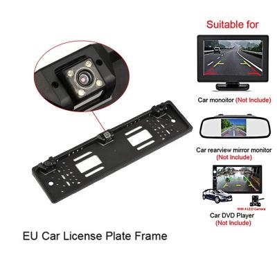 China European 170 Degree License Plate Frame Waterproof Car Parking Aid Reversing Radar Parking Camera Sensor Car Detector Night Vision for sale