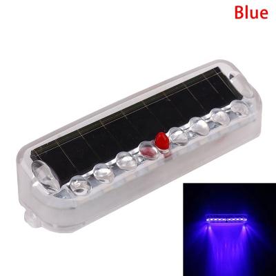 China Anti-collision Flashing Light TA010 LED Car Burglar Alarm 10 LED Alarm Light Vibration Warning Light Motorcycle Anti-theft Sensor Solar for sale