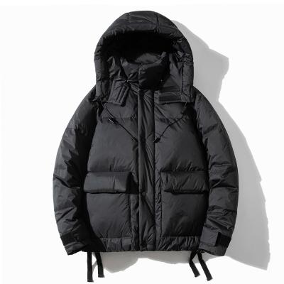 China Winter 650 Pure White Goose Down Proof Filling Customized Fashionable High Quality Black Color New Men's Windproof Down Jacket for sale