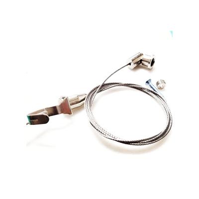 China Professional straight lock production wire rope hook + zinc alloy stainless steel iron + wire rope hanging drawing connection for sale