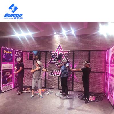 China Shopping mall best-selling virtual reality vr park shooting game simulators 4player 9d automatic gun machine for sale