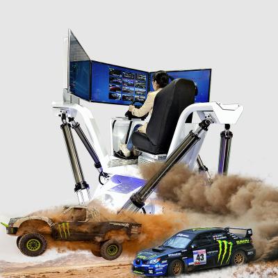 China Driving simulation three screens virtual reality racing car simulator vr driving simulator in good price for sale