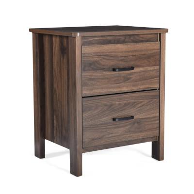 China Modern Modern Morocco style Natural Bedside Table Nightstand Unit Cabinet 2-Drawer Madeof Wood Night Stand Modern for sale