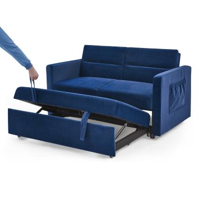 China Modular transform your living room with this comfortable Loveseat Sofa Bed with pull-out bed and arm pockets for sale