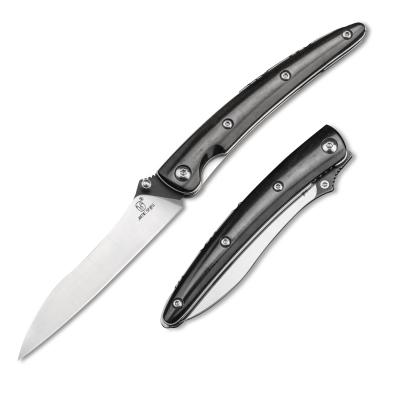 China 14C27 Blade Ebony Handle EDC Knives Non-variable Steel Folding Tactical Pocket Knife for sale