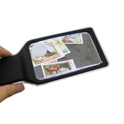 China FW-041 Eco-friendly 10 Lights 3X Larger Rectangular Led Handheld Reading Magnifier for sale