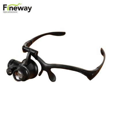 China Mini Size FW9892F Monocular Eye Wearing Watch Repairing Jewelry Lupa Magnifier Led 10X 15X 20X 25X for sale