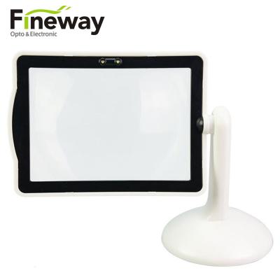 China Full Leaflet Larger Screen Detachable Freestanding Reading Magnifier FW-001 With Light Stand for sale