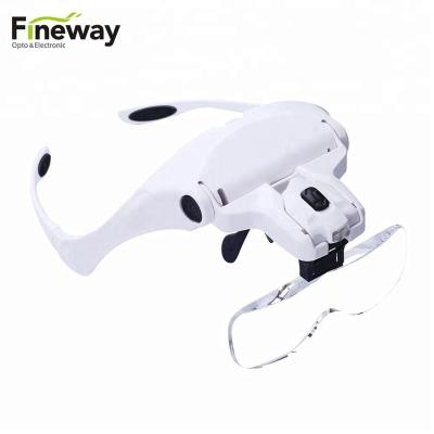 China Protect Eyes FW-9892B2 Top Selling Eyelash Extension Led Head Weared Magnifier For Beauty Shop for sale