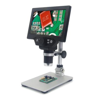 China FW-G1200 1x-1200x Portable7 inch Zoom Portable LCD Digital Microscope For PCB Inspection for sale