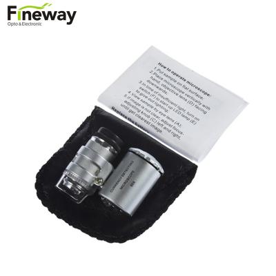 China Eco-friendly FW9882 Led Lighted Currency Detecting Mini Size Microscope 60X For Collection for sale