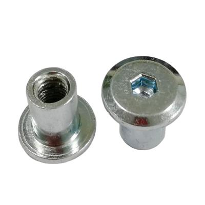 China Steel Chamfered Inner Hexagonal Connecting Nut for sale