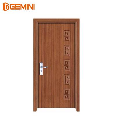 China Swing Carving Modern Wooden Door With MDF Door Skin for sale