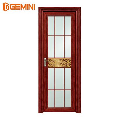 China Modern Design Traditional Waterproof Frosted Glass Balcony Door , Public Toilet Door for sale