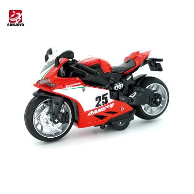 China RC Model New Moto SJY-M1231 1:12 Scale Diecast Pullback Motorcycle (Ducati Moto) For Kids Gifts for sale