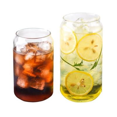 China CREATIVE 16oz Water Glass Soda Box Shaped Beer Glass Mugs Mugs Dinking Glasses For Drinks Ice Coffe Glass for sale