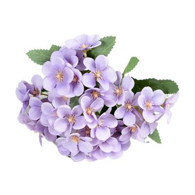 China Wholesale Home Soft Hydrangea Begonia Flower Real Flower Vine Decoration Plant Package Bouquet Fork Hydrangea for sale