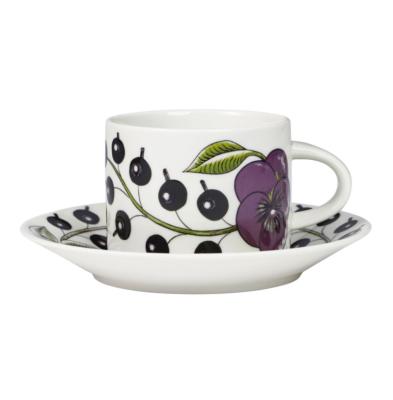 China 2022 Gift Viable Ceramic Mug Coffee Cup Coffee Cup Finland Fruit Breakfast Dish Ceramic Cup&saucer Set for sale