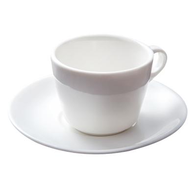 China Sustainable ceramic cup&saucer 2022 hotel office restaurant ceramic coffee cup and saucer set for sale