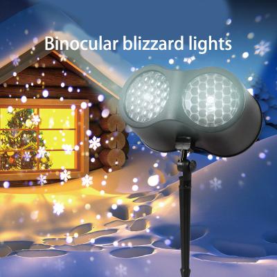 China Outdoor Waterproof ABS Christmas Rotating Snowfall Snowflake Led Projector Lights Lamp With Remote Control For Christmas Party for sale