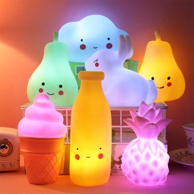 China Modern Christmas Night Light Anime Led Light Kids Star Fruite Cloud Toys Lamp For Home Decor Cute Lampara Kids Christmas Gift Lantern for sale