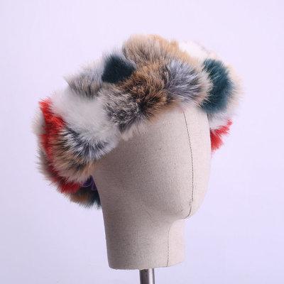 China European and American style multicolor fur headband winter for women outdoor fluffy Faux fur headband for sale