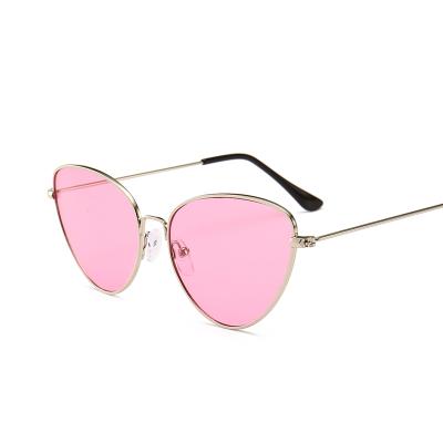 China Black Triangle Cat Eye Glasses Men Cat Eye Sunglasses Promotion Metal Triangle Cat Eye Sunglasses Women for sale