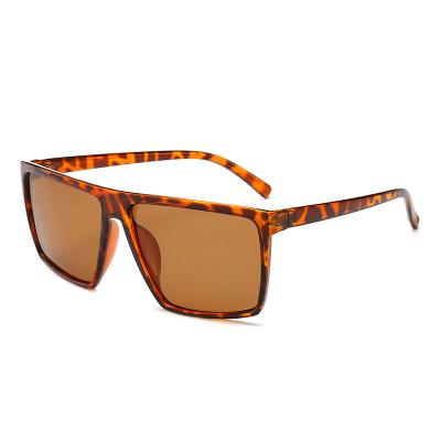 China Oversized Men Mirror Big Square Frame Leopard Sunglasses Polarized Women Oversized With Shield for sale