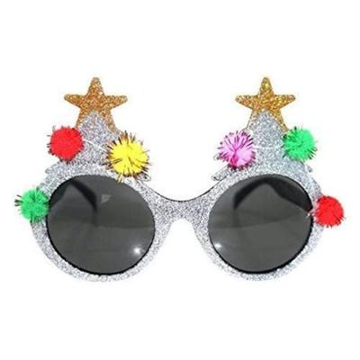 China Plastic Hot Plastic Decorate Sunglasses Happy Christmas Tree Party Glasses Wholesale for sale