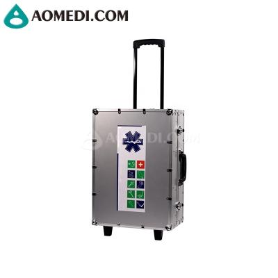 China Portable High Quality First Aid Kit ISO CE Approval Aluminum Box With Tracheal Cannula Supporters for sale