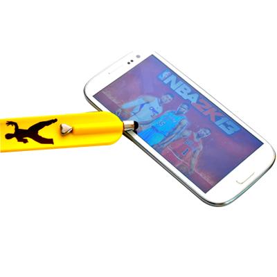 China Wholesale Promotional Mobile Phone Tablet Silicone Strap Touch Stylus Pen for sale