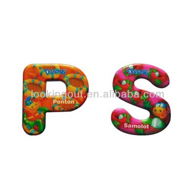 China Ideal for promotion and decoration letters and numbers plastic resin custom magnetic fridge magnets for sale