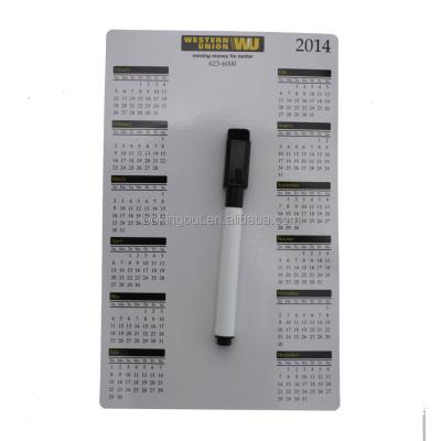 China Dry Erase Advertising Specialty Custom Refrigerator Calendars Board for sale