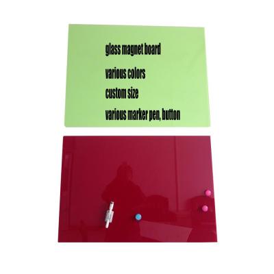 China Custom Size Glass Wall Mounted Magnetic Writing Board Waterproof for sale