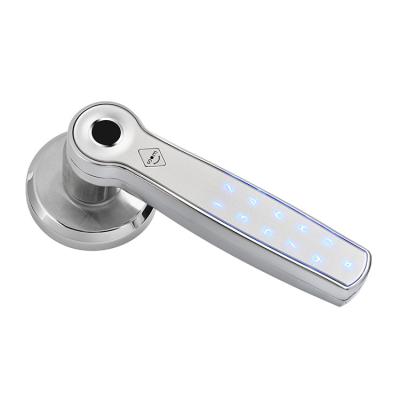 China Electronic Wireless Smart Handle Door Lock Tuya Ttlock APP Fingerprint Password for sale