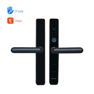 China Aluminum Alloy TTlock Smart Lock Digital Fingerprint Front Door Lock for sale