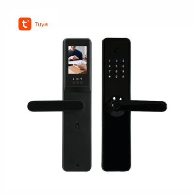 China Wifi Tuya App Unlock Digital Smart Door Lock With Camera Fingerprint Password for sale