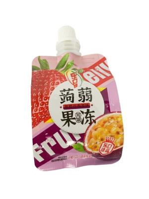 China Custom Printed Spout Bag für 100g Fruchtsaft mit 8.6mm-10mm Auslass zu verkaufen