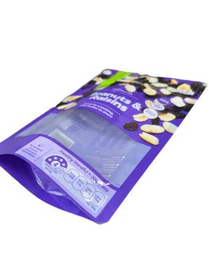 China Custom Clear Window Printed Stand Up Pouches For Dry Food Packaging for sale