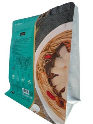 China Food Grade Flat Bottom Pouch With Zipper Custom Printed PET / VMPET / PE for sale