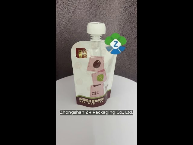 custom printed leak proof stand up spout pouch for retort food 121c-135c