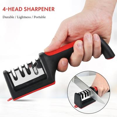 China Disposable 3 Stage Type Quick Sharpening Tool Hand Held Knife Sharpener For Kitchen Accessories for sale